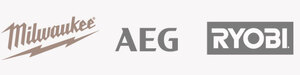 Logos Marques Milwaukee, AEG Power Tools, Ryobi
